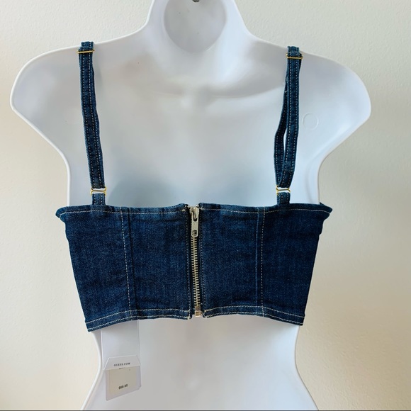 Guess Denim Crop Top - Picture 3 of 6